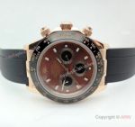 Rolex Daytona Chocolate Replica Wath Oysterflex Rubber Strap